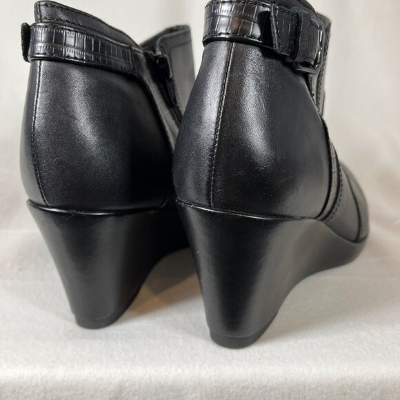 Clarks Collection Women's Ankle Boot Leather Black US Size 8.5 - Picture 6 of 9